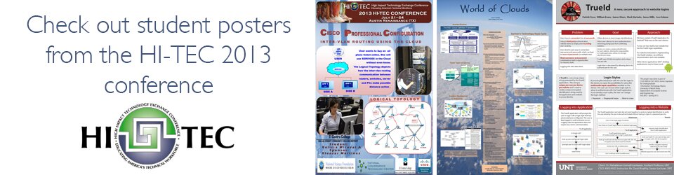 Check out the convergence student posters from HI-TEC 2013