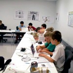 UNT RoboCamp - kids at computers