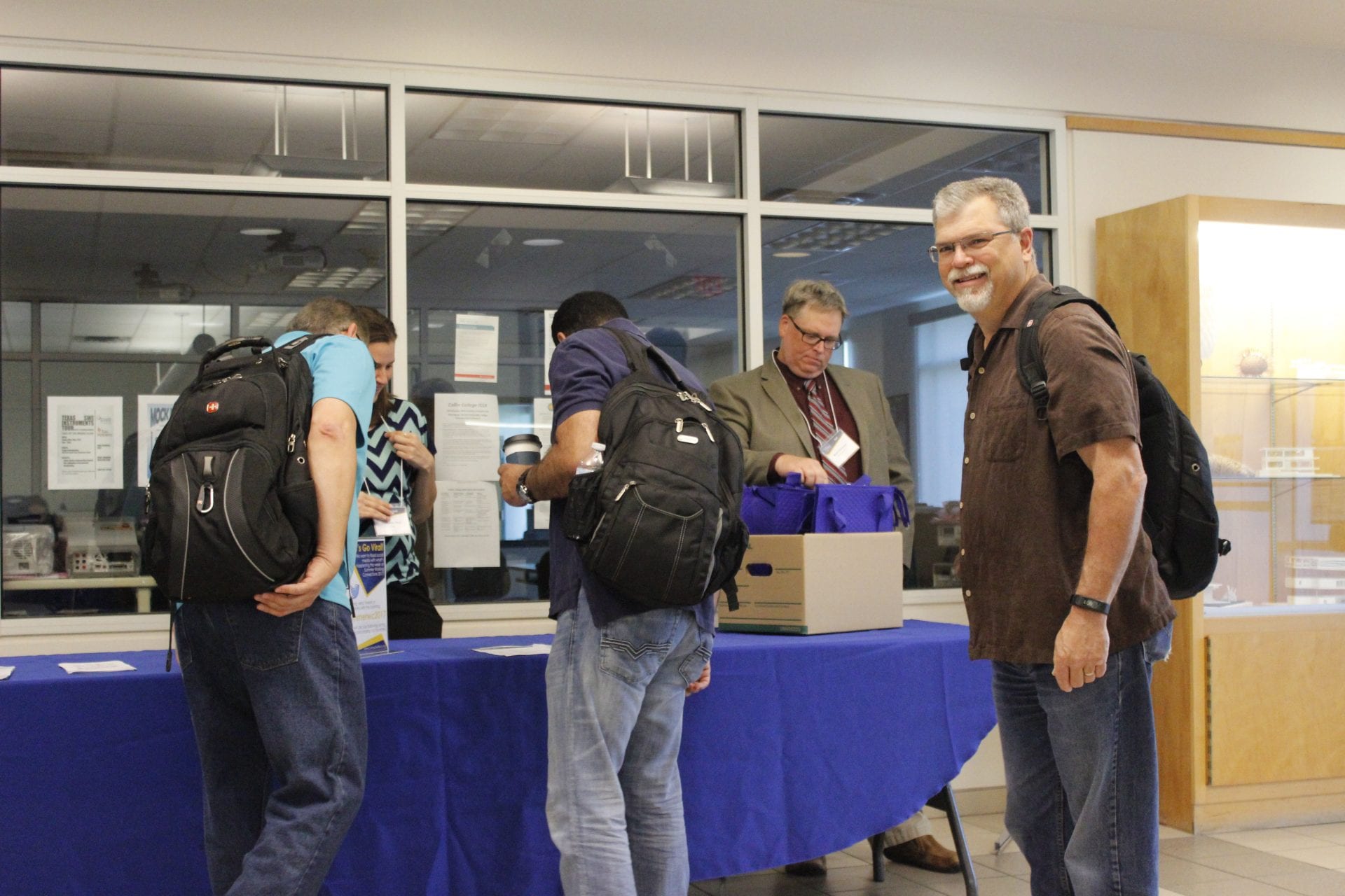 Brian arriving with a smile at the 2017 Working Connections. 